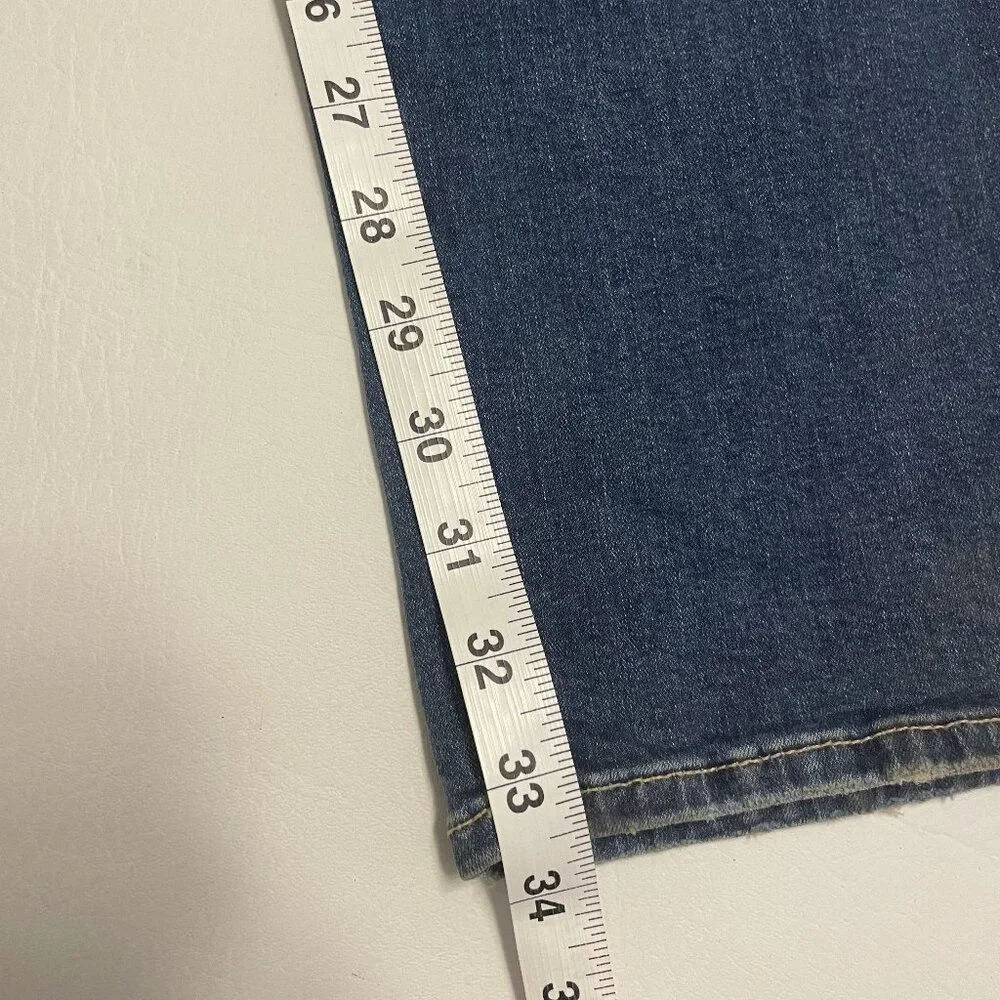 True Religion Jeans Mens 40 x 33 Blue Geno Relaxed Slim SN Flap Stretch 44223